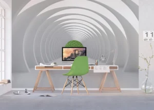 Wall Mural White Tunnel, 375 x 270 cm, FTNXXL 1216 - Image 5