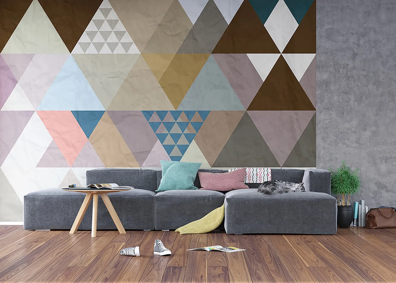 FTN_XXL_1222_INTERIOR-1.webp Wall Mural Triangles, 375 x 270 cm, FTNXXL 1222