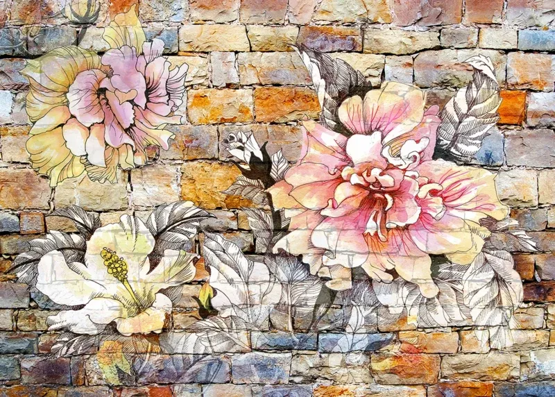 Wall Mural Flowers, 375 x 270 cm, FTNXXL 1227 - Image 2