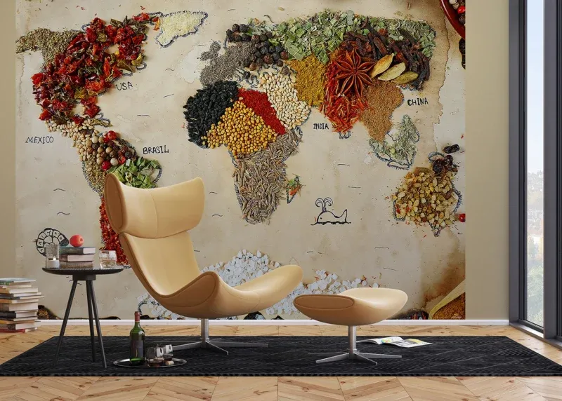 Wall Mural Map of Spice, 375 x 270 cm, FTNXXL 2484 - Image 3