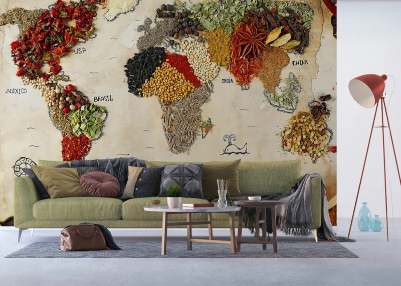 Wall Mural Map of Spice, 375 x 270 cm, FTNXXL 2484 - Image 4