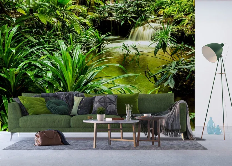 Wall Mural Jungle Waterfall Lagoon, 375 x 270 cm, FTNXXL 2491 - Image 4