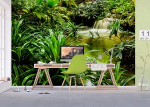 Wall Mural Jungle Waterfall Lagoon, 375 x 270 cm, FTNXXL 2491 - Image 5