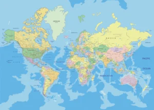 Wall Mural World Map, 375 x 270 cm, FTNXXL 2495 - Image 2
