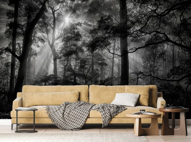 Wall Mural Monochrome Forest, 375 x 270 cm, FTNXXL 3027 - Image 5