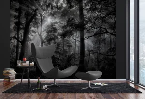 Wall Mural Monochrome Forest, 375 x 270 cm, FTNXXL 3027 - Image 3