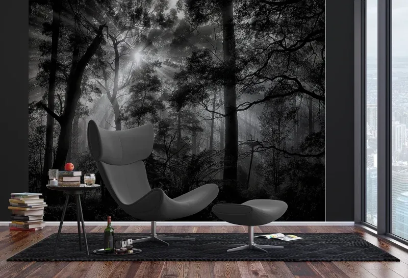 Wall Mural Monochrome Forest, 375 x 270 cm, FTNXXL 3027 - Image 3