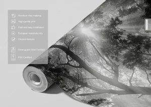 Wall Mural Monochrome Forest, 375 x 270 cm, FTNXXL 3027 - Image 6
