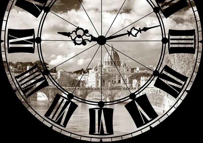 Wall Mural Old Clock, 360 x 254 cm, FTS 1322 - Image 2