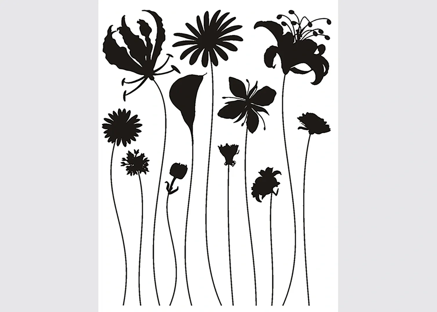 F_0441 Wall Sticker Flowers, 65 x 85 cm, F 0441
