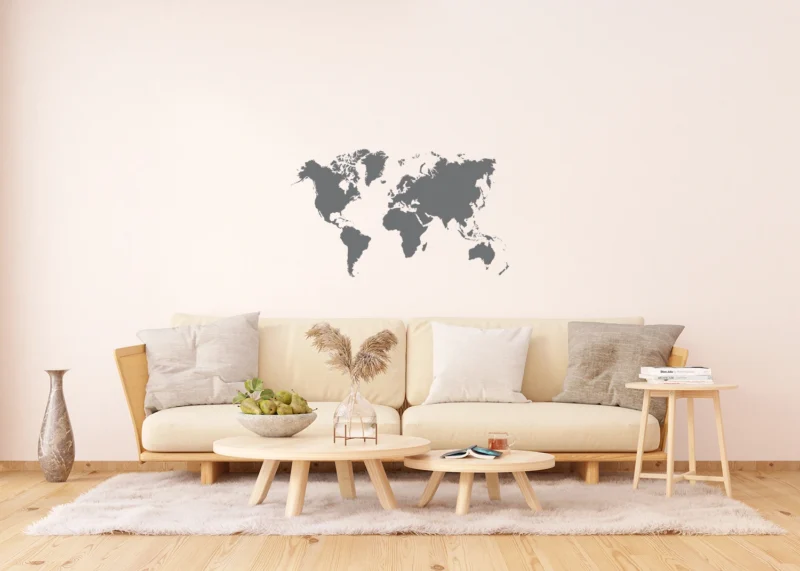 Wall Stickers Silver Map, 65 x 85 cm, F 1041 - Image 4