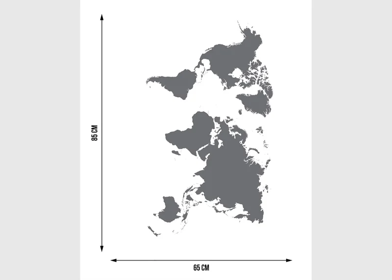 Wall Stickers Silver Map, 65 x 85 cm, F 1041 - Image 5