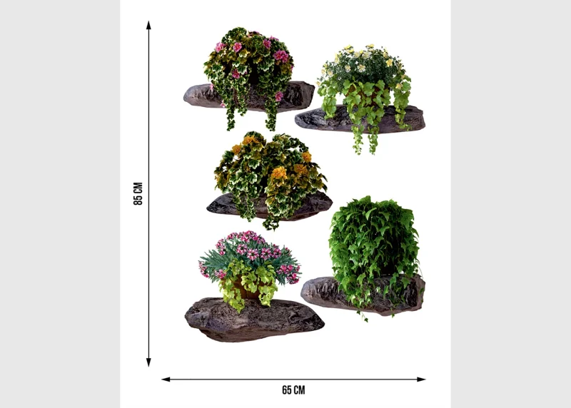 Wall Stickers Flowers on the Stones, 65 x 85 cm, F 1070 - Image 7