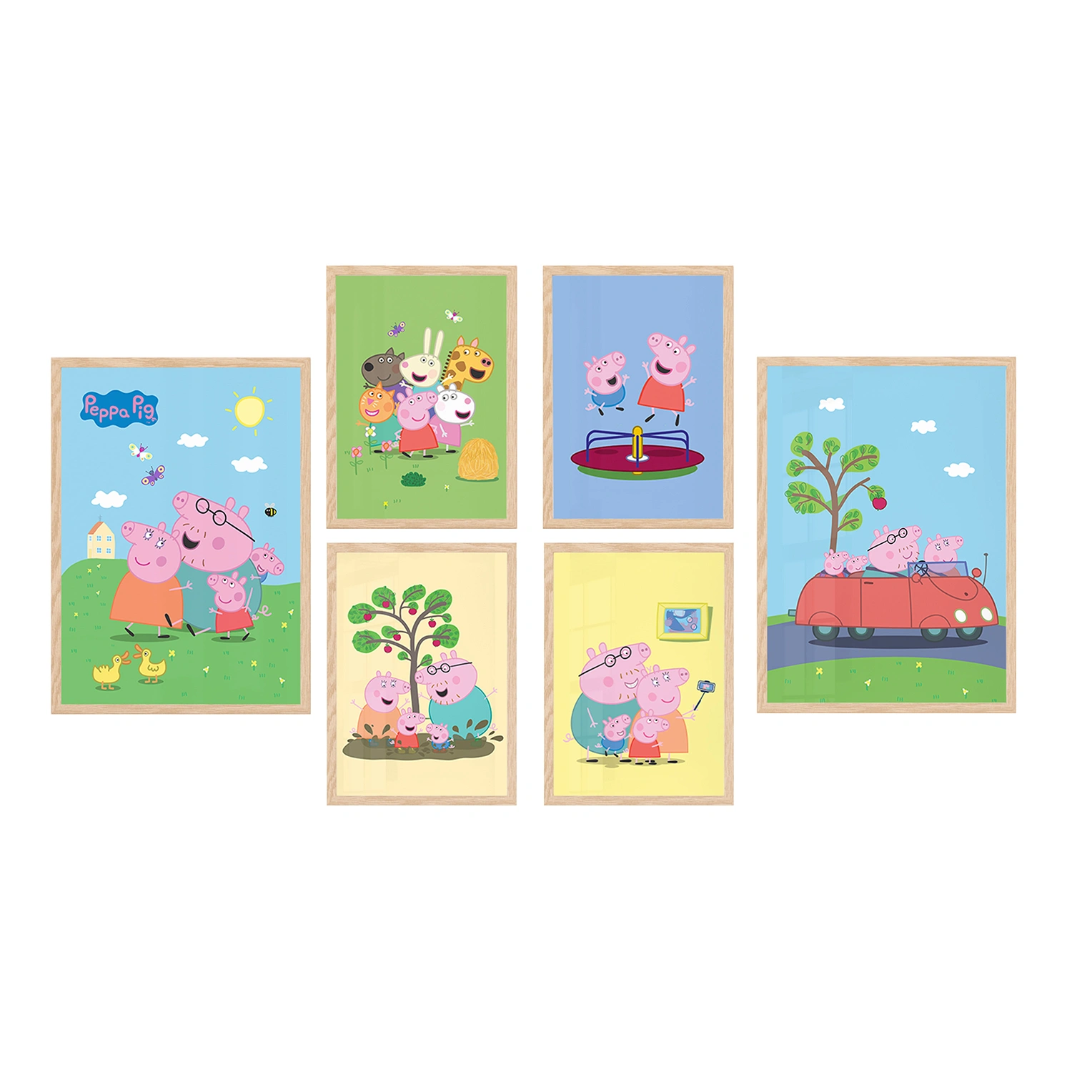 P6_351385_FRONT Poster Set Peppa Pig, 2 x A3, 4 x A4, P6 351385