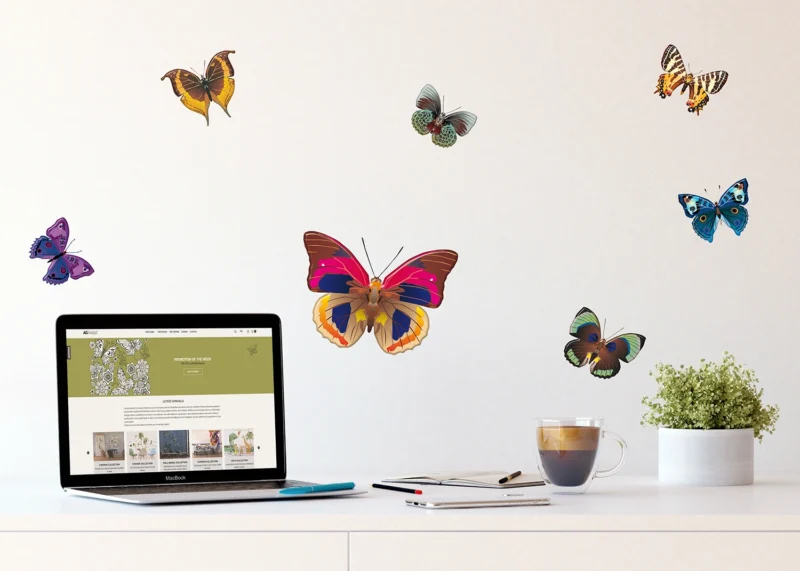 Wall Stickers Butterflies, 30 x 30 cm, SS 3854 - Image 2