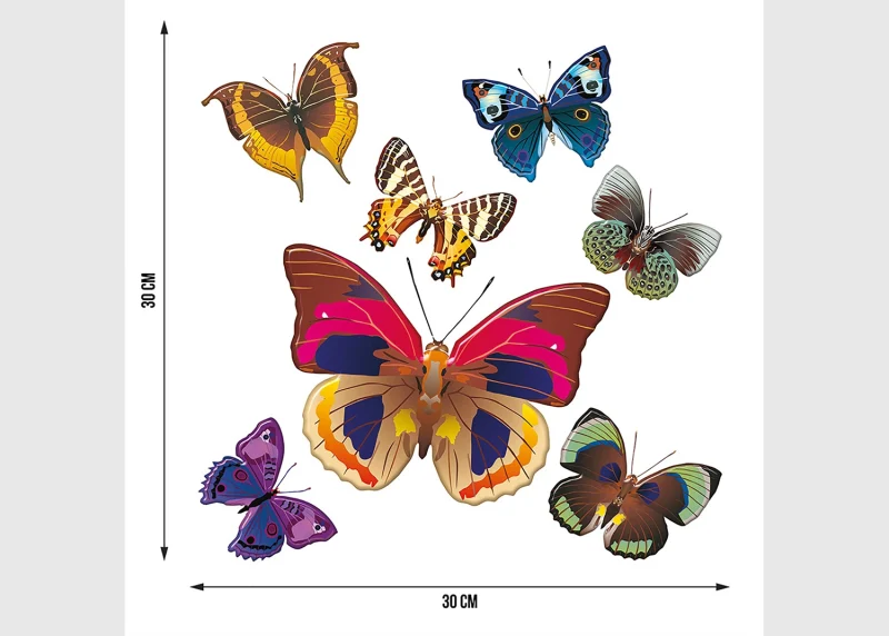 Wall Stickers Butterflies, 30 x 30 cm, SS 3854 - Image 3