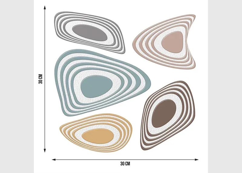 Wall Stickers Abstract Semy Color, 30 x 30 cm, SS 3857 - Image 4