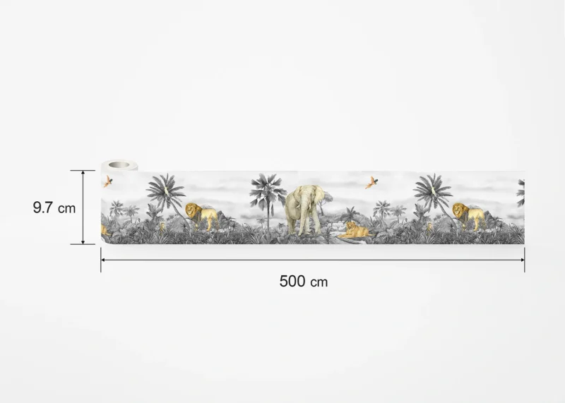 Wall Border Jungle B/W | 5 m x 9.7 cm | WBD 8133 - Image 6