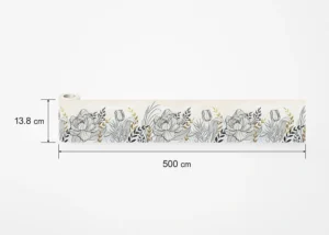 Wall Border Calligraphic Flowers | 5 m x 13.8 cm | WB 8419 - Image 8