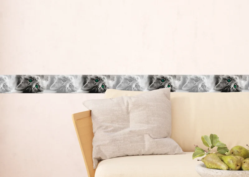 Wall Border Emerald - Gaze Kitten | 5 m x 13.8 cm | WB 8217 - Image 3