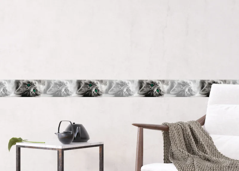 Wall Border Emerald - Gaze Kitten | 5 m x 13.8 cm | WB 8217 - Image 5