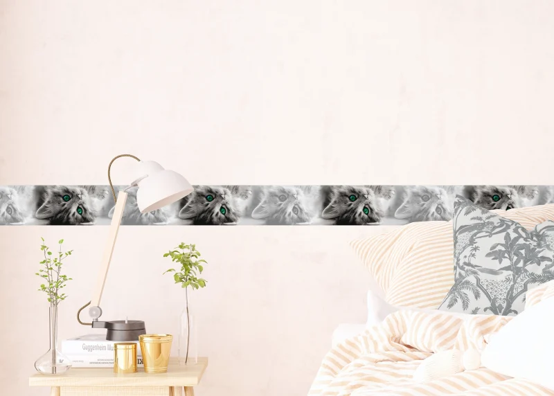 Wall Border Emerald - Gaze Kitten | 5 m x 13.8 cm | WB 8217 - Image 7