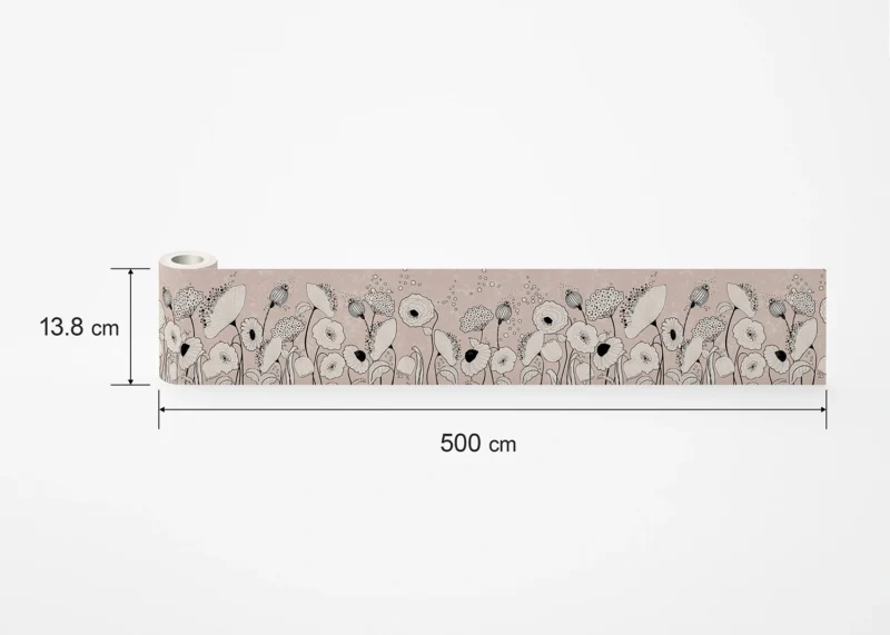 Wall Border Blossom Sketch | 5 m x 13.8 cm | WB 8257 - Image 8