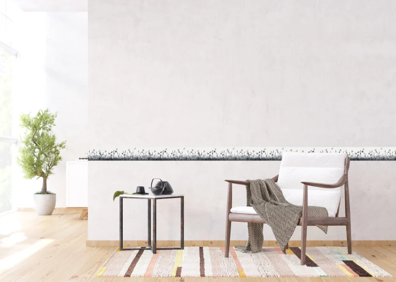 Wall Border Verdant Grassland Gray | 5 m x 13.8 cm | WB 8273 - Image 4