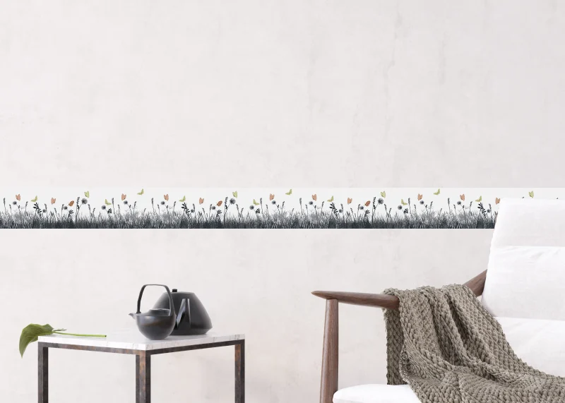 Wall Border Verdant Grassland Gray | 5 m x 13.8 cm | WB 8273 - Image 5