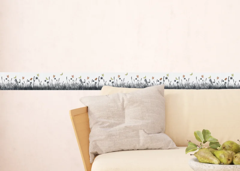 Wall Border Verdant Grassland Gray | 5 m x 13.8 cm | WB 8273 - Image 3