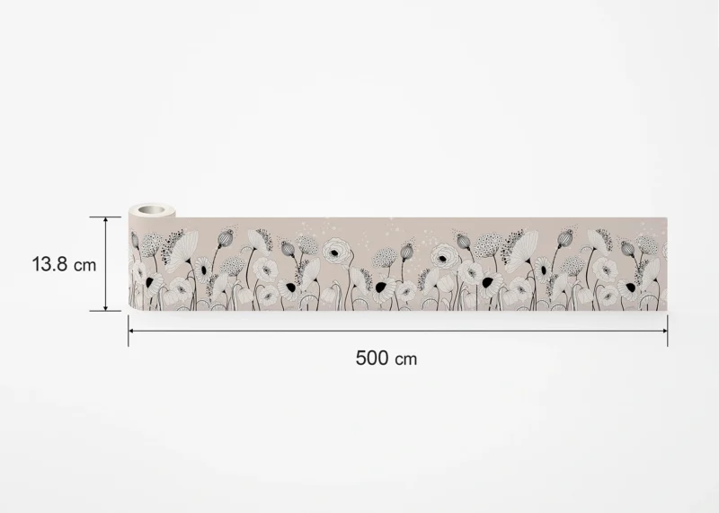 Wall Border Blossom Sketch | 5 m x 13.8 cm | WB 8409 - Image 8